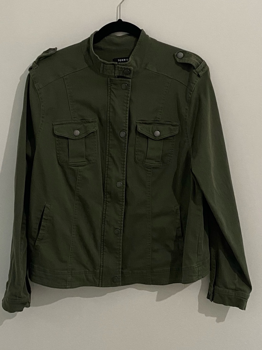 Torrid Olive Green Military Utility Jacket Size 1 (14/16)